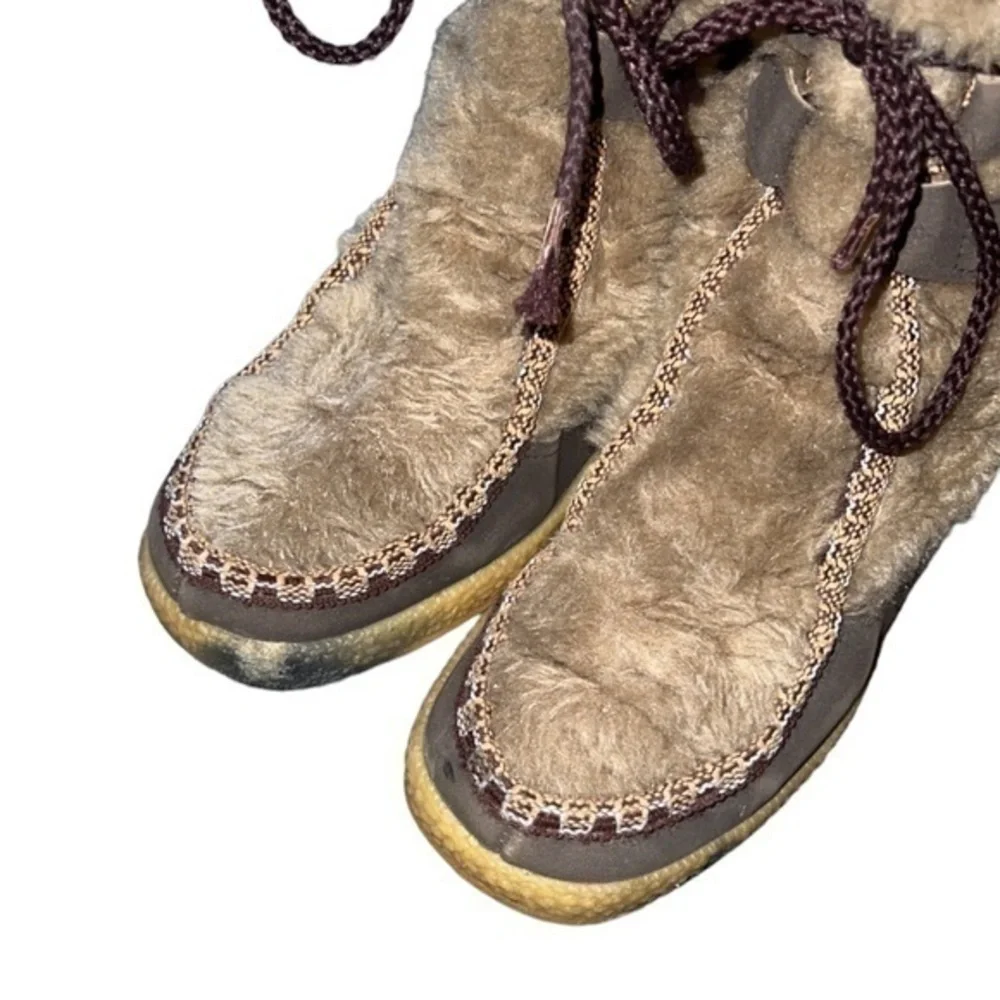 Snowland Vintage Lace‎ Up Mid-Calf Winter Boots